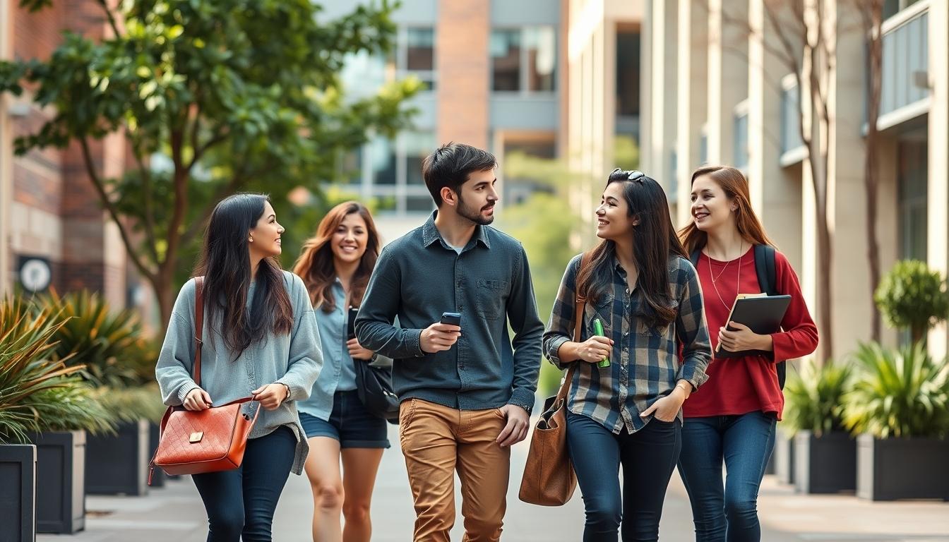 Modern university campus for students